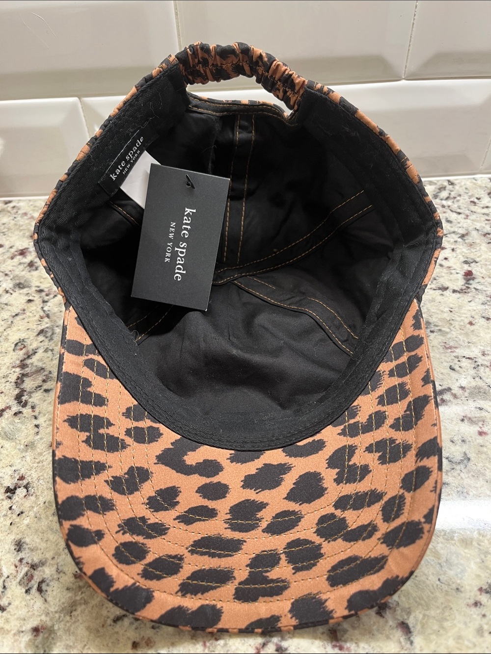 Kate Spade Leopard Baseball Cap NWT - Picture 3 of 5